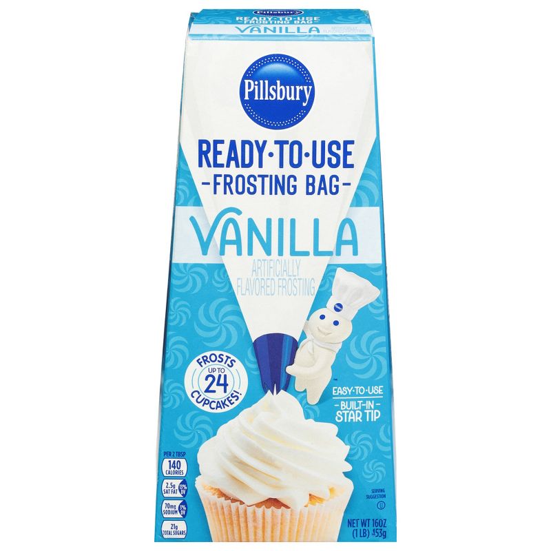 Pillsbury Vanilla Flavored Ready-to-Use Frosting Bag - 16oz, 1 of 8