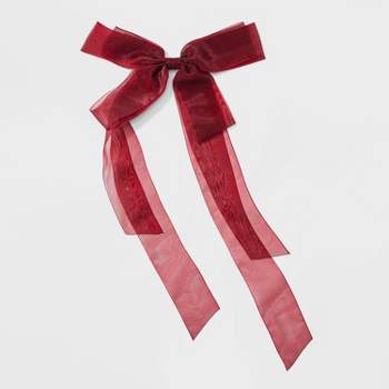 6 Pieces Bow Hair Ties, Long Silk Ribbon Hair Bands : : Beauty