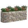 vidaXL Gabion Raised Bed - Durable Galvanized Iron Flower Planter, Rustproof and Weather-Resistant, Perfect for Garden, Patio or Backyard - Silver - 3 of 4