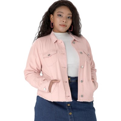 Pink denim outlet jacket target