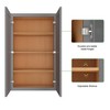 LOVMOR in Plywood Soft Close Kitchen Wall Cabinet with 2 Doors and Adjustable Shelves for Kitchen, Bathroom, Living Room,Study - 4 of 4