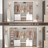 Aheaplus 68"-96" Closet Organizer with 6-Drawers,4 Clothing Rack - 3 of 4