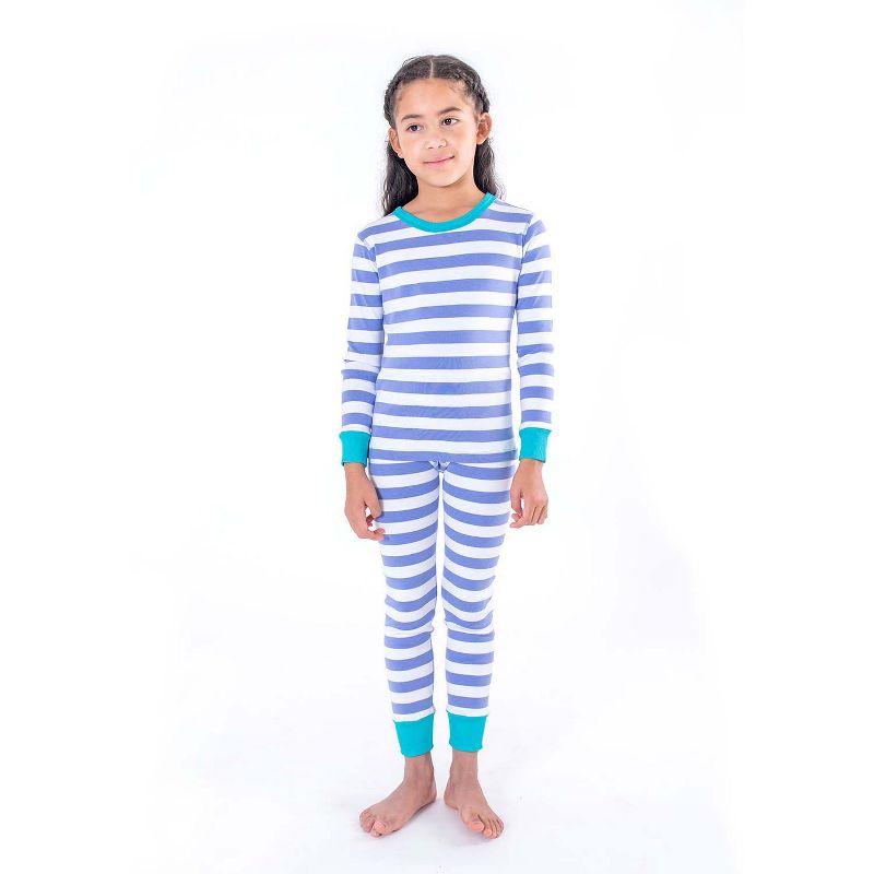 Mightly Kids' Fair Trade 100% Organic Cotton Tight Fit Pajamas Set, 3 of 7
