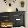 KWPZQE Platform Bed Frame with Wood Headboard and Footboard, Industrial Platform Bed with Metal Slats Support, Under Foundation Storage, Noise-Free - 3 of 4