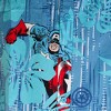 Men's Marvel Captain America Hawaiian Print Button Down Shirt - 2 of 3