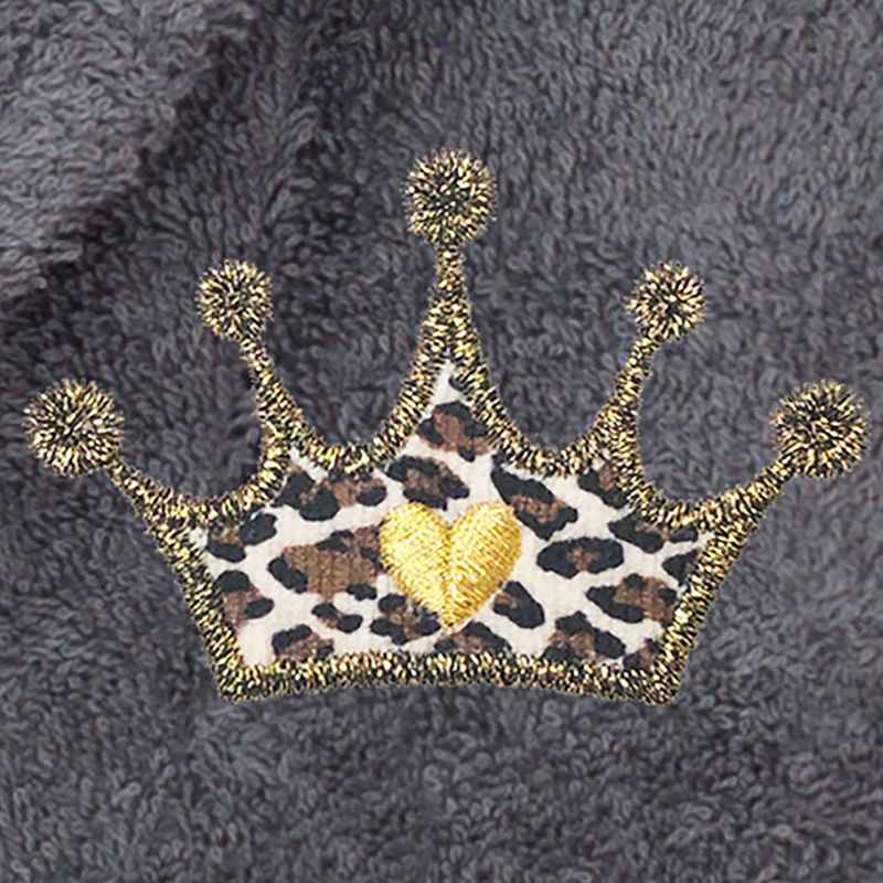 Terry Bathrobe with Cheetah Crown Embroidery - Linum Home Textiles, 3 of 7