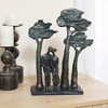 LuxenHome 11.7" LuxenHome Resin Couple Love Windy Tabletop Decor Multicolored - 2 of 4