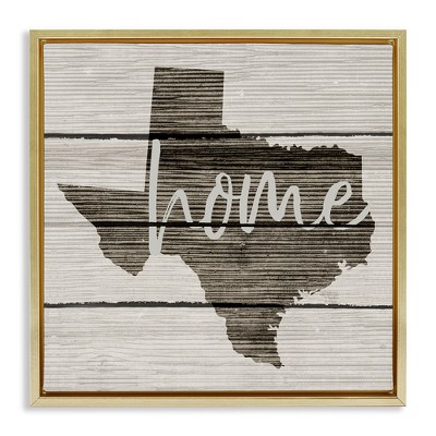 Stupell Industries Texas Rustic Typography Map, 18" x 18"