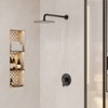CASAINC 10" Wall Mount Round Fixed Shower System kit - 3 of 3