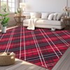 Washable Modern Striped Rug Non Slip Low Pile Rug Soft Throw Floor Cover Foldable Indoor Carpet for Living Room Bedroom Nursery - 3 of 4