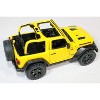 KiNSMART - Jeep Wrangler Rubicon Off Road 4x4 5 inch 1:34 Scale Die Cast Model Replica Toy Car (Yellow Opentop) - 3 of 4