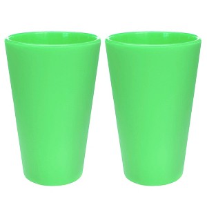 Silipint: Pint Glasses 16oz: 2 Pack - Glow-In-The-Dark Green - 1 of 4