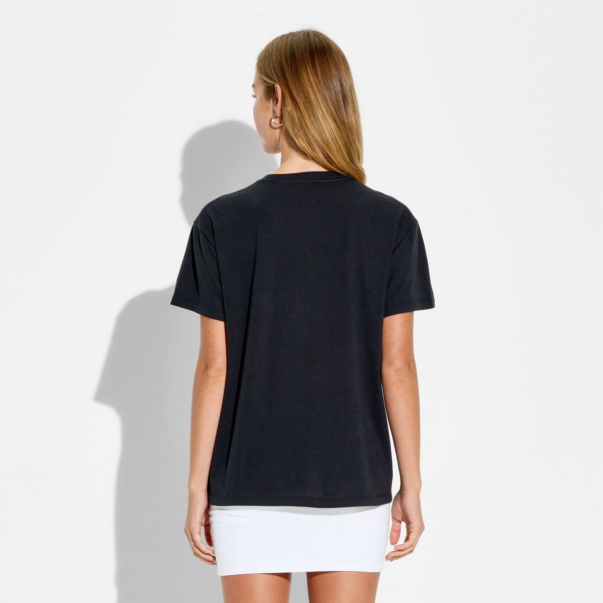 Women's Snoopy Bow Short Sleeve Graphic T-Shirt - Black - thumbnail 3