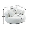 NicBex Bean Bag Chair,Beanbag Chair with High Back,Adult Lounge Sofa with 3 Pillows,Comfy Chair for Living Room Bedroom - 3 of 4