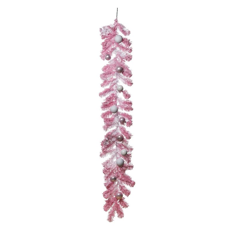Transpac Artificial 60 in. Multicolored Christmas Celebration Garland, 1 of 2