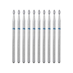 Unique Bargains Emery Nail Drill Bits Set for Acrylic Nails 3/32 Inch Nail Art Tools 44.1mm Length Blue 10 Pcs - 1 of 4
