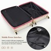 YONWAY 4 Piece Luggage Set, Expandable ABS Hardshell Luggage Spinner Wheel Suitcase, TSA Lock Suit Case, with Travel Bag & Cup Holder (Pink) - 2 of 4