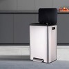 Coucheta Dual Compartment Trash Can Collection - Step-On Stainless Steel Bins with Inner Buckets, Multiple Capacities & Styles - 2 of 4