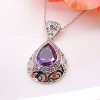 Lona Teardrop purple Cz Pendant Necklace Women Ginger Lyne Collection - 2 of 4