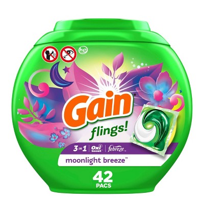 Gain flings! Liquid Laundry Detergent Pacs - Moonlight Breeze