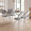 2/4/6 Pack Folding Chairs, PU Leather Cushions, 350Lb Capacity, Stackable Indoor/Outdoor - 2 of 4