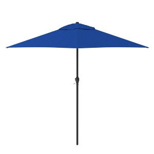 Astella 9' x 9' Steel Market Polyester Patio Umbrella: Crank Lift, Push-Button Tilt, Water-Resistant - 1 of 4