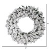 Vickerman Artificial Flocked Snow Ridge Wreath - 2 of 2