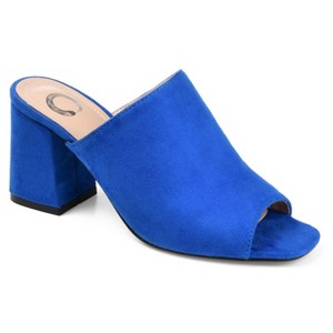Journee Collection Womens Adelaide Peep Toe Slip On Block Heel Sandals - 1 of 4