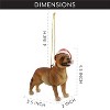 Darware Pitbull Dog Christmas Ornament (Set of 6); Santa Hat Dog Figurine Hanging Christmas Tree Decorations - 2 of 4