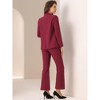 Allegra K Women's Business Work Notched Lapel Blazer and Long Pants 2 Pieces Suit Set - 3 of 4