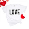 Simply Sage Market Women's Love Is All You Need Split Short Sleeve Garment Dyed Tee - 3 of 4