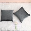 PiccoCasa Soft Velvet Solid Cushion Throw Pillow Covers 2 Pcs - 2 of 4