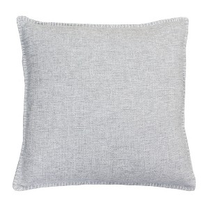 Set of 2 Chunky Oversize Square Throw Pillow Silver - Décor Therapy
