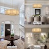 CityFurn 32" 9-Light Modern Round Chandelier Drum Pendant Lights with Alabaster Shade - 4 of 4