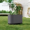 Raised Garden Bed, Self-Watering Wheel Mobile Metal Planter Box Galvanized Steel Outdoor Rolling Garden Bed for Vegetables Flowers Herbs - 4 of 4
