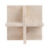 Modern Geometric Stone & Travertine Decorative Object Sculptural Accent Piece for Contemporary Interiors - 2 of 4
