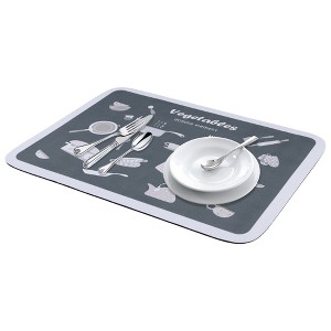 REGALWOVEN Large Diatomaceous Stone Dish Drying Mat for Kitchen Counter, Dishes, Cups - 1 of 4