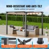 VEVOR 10'x10' Outdoor Retractable Pergola with Canopy, Aluminum Pergola with Retractable Canopy, Modern Pergola with Sun Shade Canopy, Beige - 3 of 4