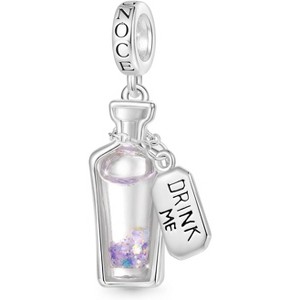 Sterling Silver Alice in Wonderland Charm - Whimsical Dangle Bead for Bracelets, Gift for Women - 1 of 4