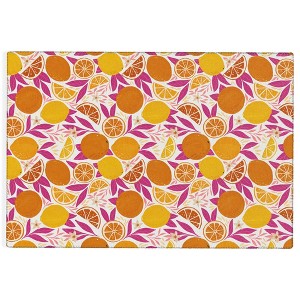 Avenie Citrus Fruits Pink Lemonade Outdoor Rug - Deny Designs - 1 of 4