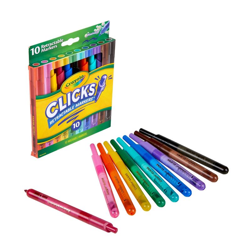 Crayola 10ct Clicks Retractable Markers, 2 of 8