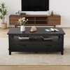 47.2" Modern Coffee Table, Farmhouse Wood Storage Table with Drawers and Open Shelf, Easy Assembly Center Table for Living Room, Balcony, Parlor - 4 of 4