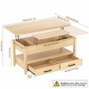 Snynuxx Lift Top Coffee Table with Drawers and Hidden Compartment for Living Room - 3 of 4