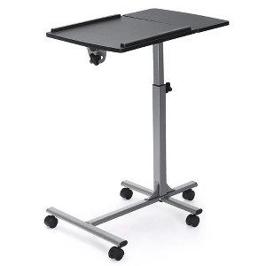 Tangkula Mobile Laptop Stand on Wheels Height Adjustable Overbed Sofa Side Table - 1 of 4