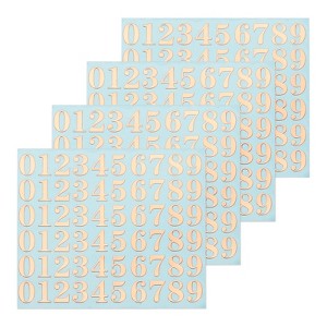 Unique Bargains 3D Small Self-Adhesive 1 to 9  Number Resin Stickers 4 Sheets - 1 of 4