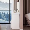 CAVINAS Dressing Table + Cushion Stool Vanity Desk with Mirror Modern White Vanity with Mirror for Bedroom, Dressing Room - 4 of 4