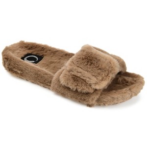 Journee Collection Women's Faux Fur Shadow Slipper - 1 of 4