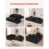 VEVOR Modular Sectional Sofa, L Shaped Modular Sofa with Chaise,with High Rebound Sponge and Density, Upholstered Corduroy Couch with Cushion, Black - 4 of 4