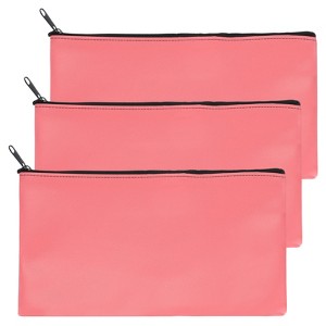Unique Bargains Oxford Fabric Zippered Water Resistant Tear Resistant Bank Deposit Bag 3 Pcs - 1 of 4