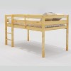 NicBex Twin Size Loft Bed Low Rise Design Pine Bed Frame with Ladder and Full Length Guardrail, No Box Spring Required - 3 of 4